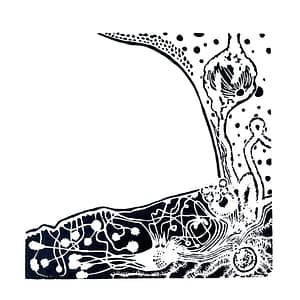 "Single Cell Mixer" A3 Lino Print